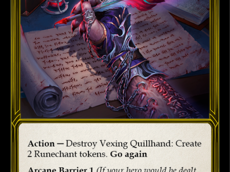 Vexing Quillhand (Golden) [FAB080] (Promo)  Cold Foil Fashion