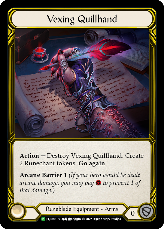 Vexing Quillhand (Golden) [FAB080] (Promo)  Cold Foil Fashion