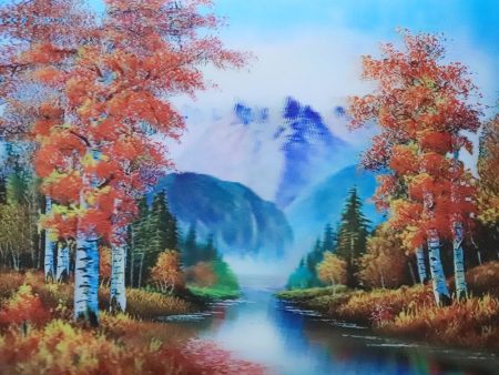 Water and Tree Scenic Scene - 3D Lenticular Poster - 12x16 Print - New Online