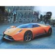 Orange Ferrari - 3D Lenticular Poster - 12x16 Print - New Sale