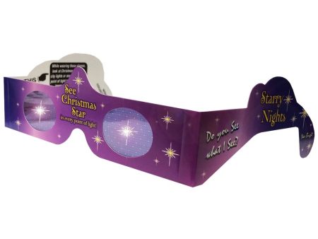 CHRISTMAS STAR - Individual Christmas Glasses by Holiday Eyes® - 3D Holographic Glasses - NEW for 2024 Hot on Sale