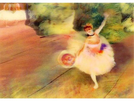 Edgar Degas - Ballerina with Bouquet - 3D Flicker Lenticular Postcard Greeting Card Online now