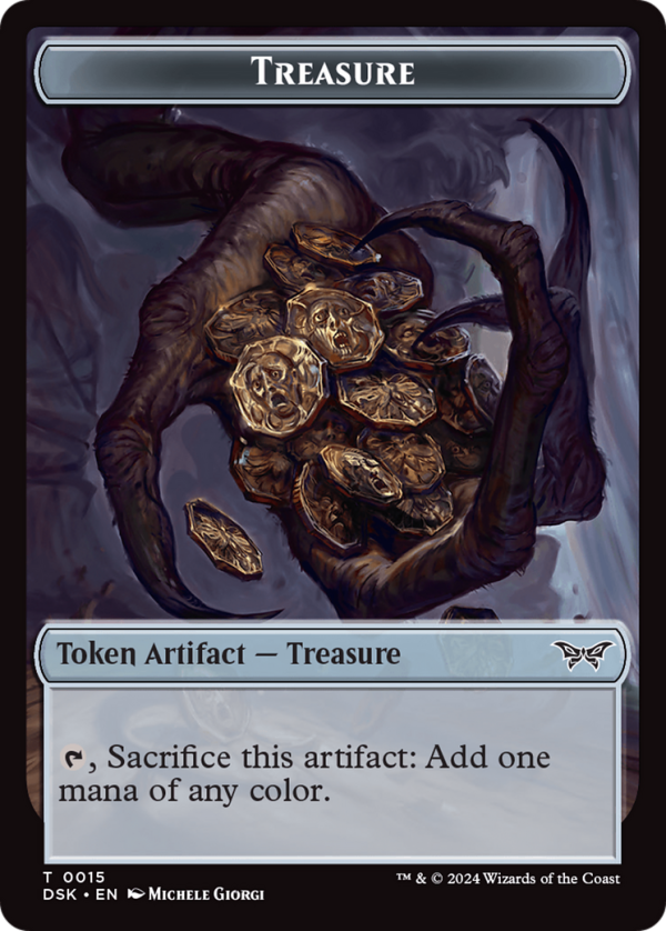 Treasure    Manifest Double-Sided Token [Duskmourn: House of Horror Tokens] Online now