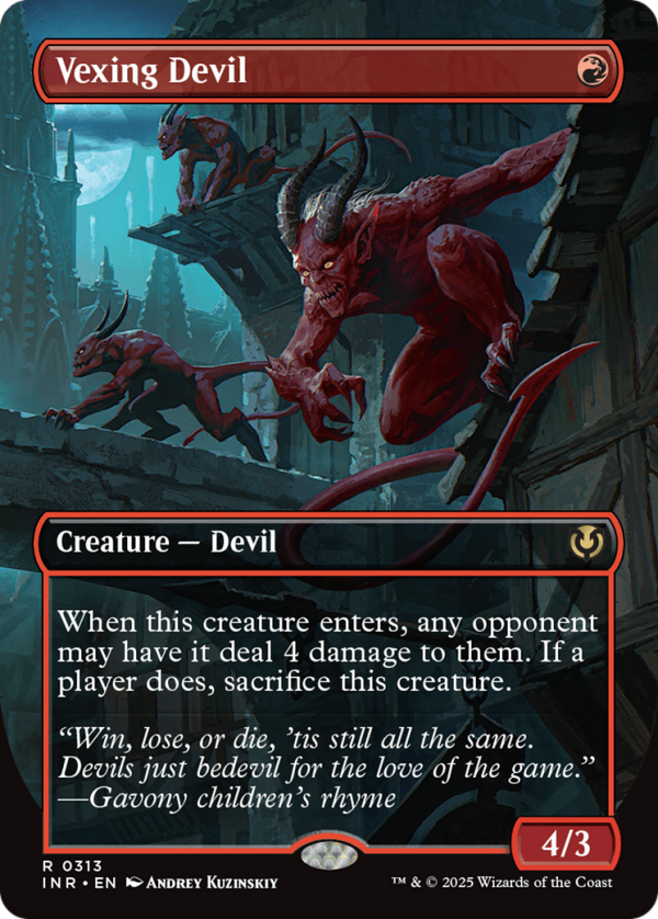 Vexing Devil (Borderless) [Innistrad Remastered] Online Hot Sale