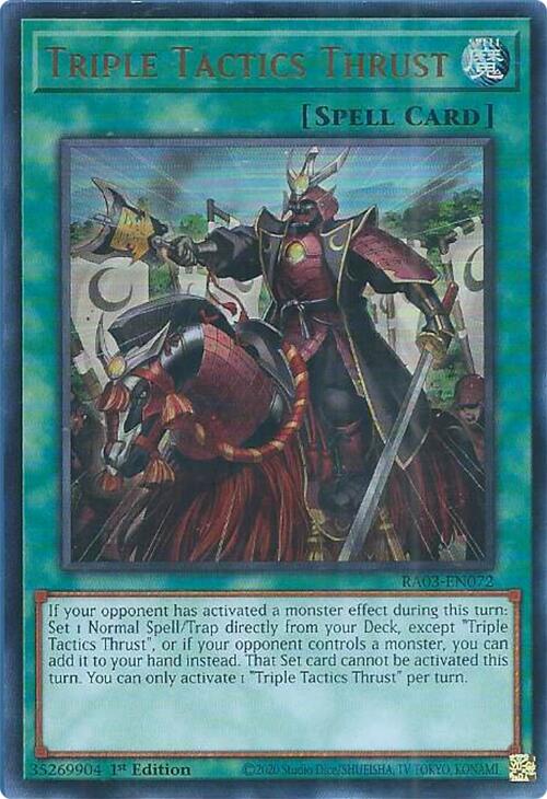 Triple Tactics Thrust (UR) [RA03-EN072] Ultra Rare Cheap