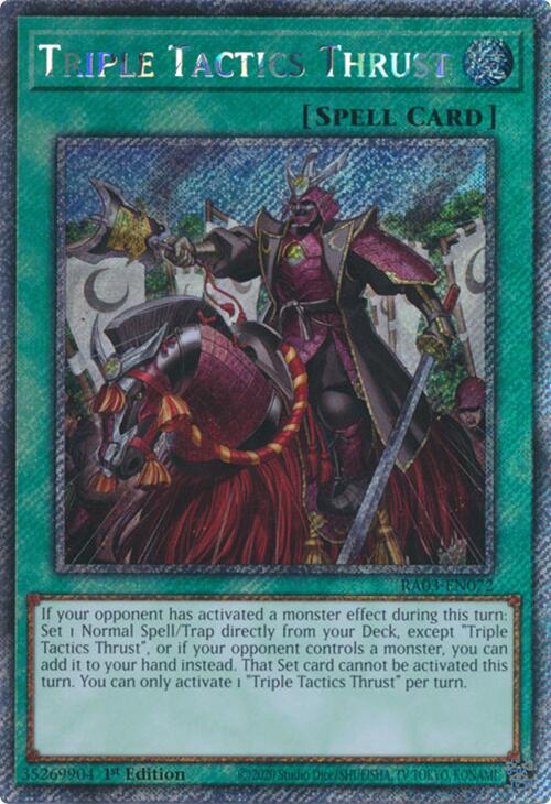 Triple Tactics Thrust (Platinum Secret Rare) [RA03-EN072] Platinum Secret Rare Supply