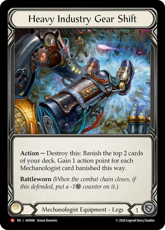 Heavy Industry Gear Shift [AIO006] (Armory Deck: Dash)  Rainbow Foil For Cheap