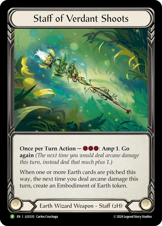 Staff of Verdant Shoots [LGS333] (Promo)  Rainbow Foil For Cheap