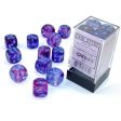 Chessex -  16mm D6 (12 Dice) Nebula Nocturnal Blue For Sale