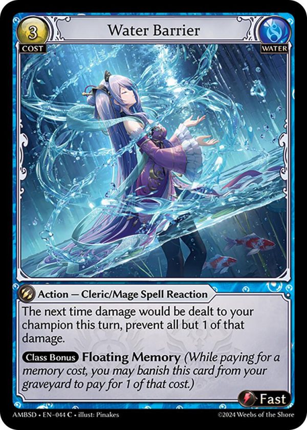 Water Barrier (044) [Mortal Ambition Starter Decks] Supply