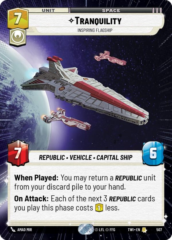 Tranquility - Inspiring Flagship (Hyperspace) (507) [Twilight of the Republic] Online Hot Sale